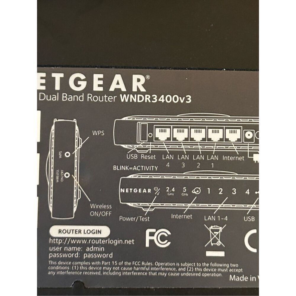 NETGEAR N600 Wireless Dual Band Gigabit Modem Router WNDR3400v3 (0743) - Picture 7 of 7